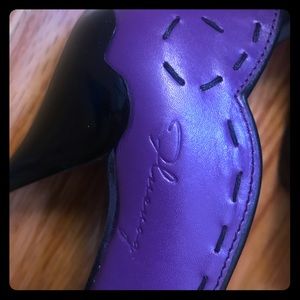 John Fluevog purple listen up heels size 7
